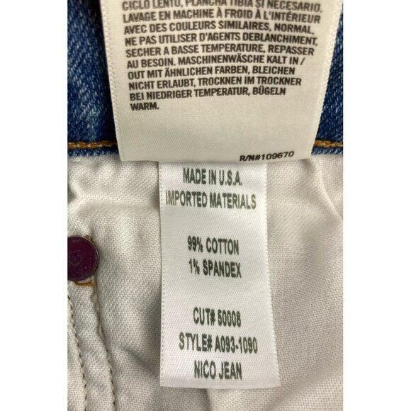 *Agolde Nico High Rise Skinny Button Fly Jeans Womens Size 29 Style #A093-1090 - Picture 7 of 7